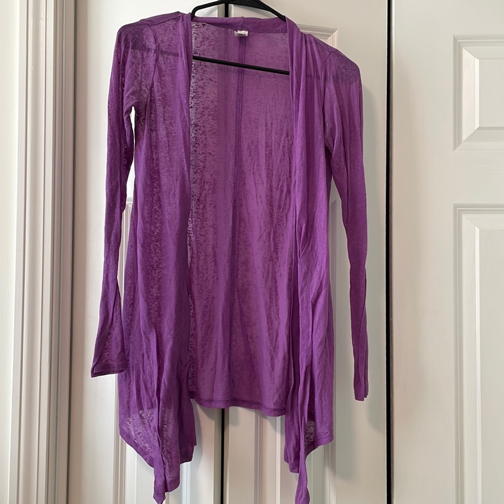 Purple burnout style cardigan from Victoria’s Secret.